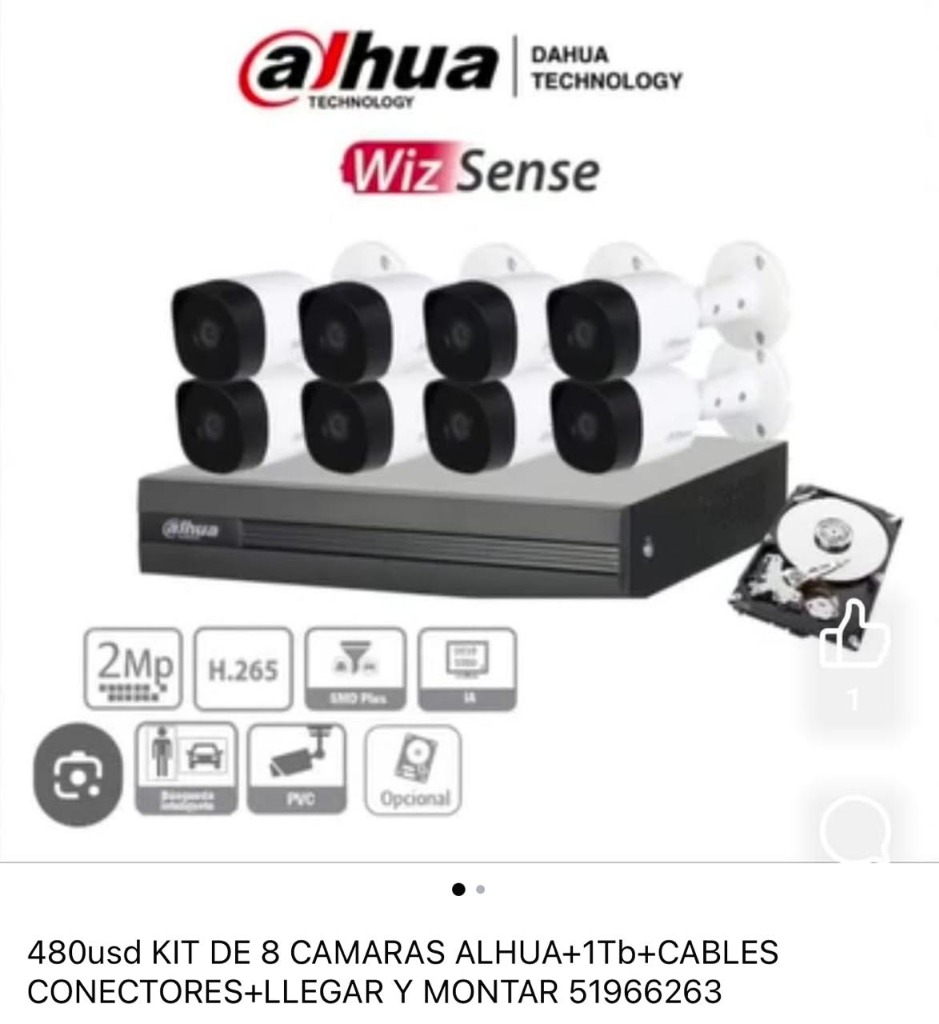 Kit Dahua 4 Cámaras 2MP WizSense - Vista general del sistema